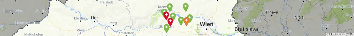 Kartenansicht für Apotheken-Notdienste in der Nähe von Traismauer (Sankt Pölten (Land), Niederösterreich)